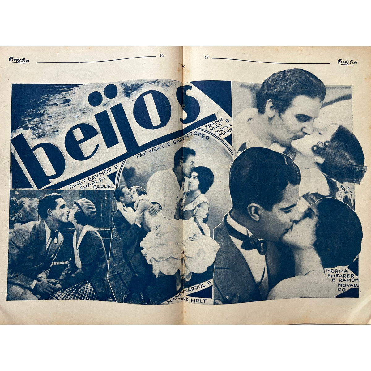 Rare 1930 Portuguese Rudolph Valentino Magazine Cinefilo Hollywood, Cobra, Sheik, Four Horsemen of the Apocalypse, Blood and Sand