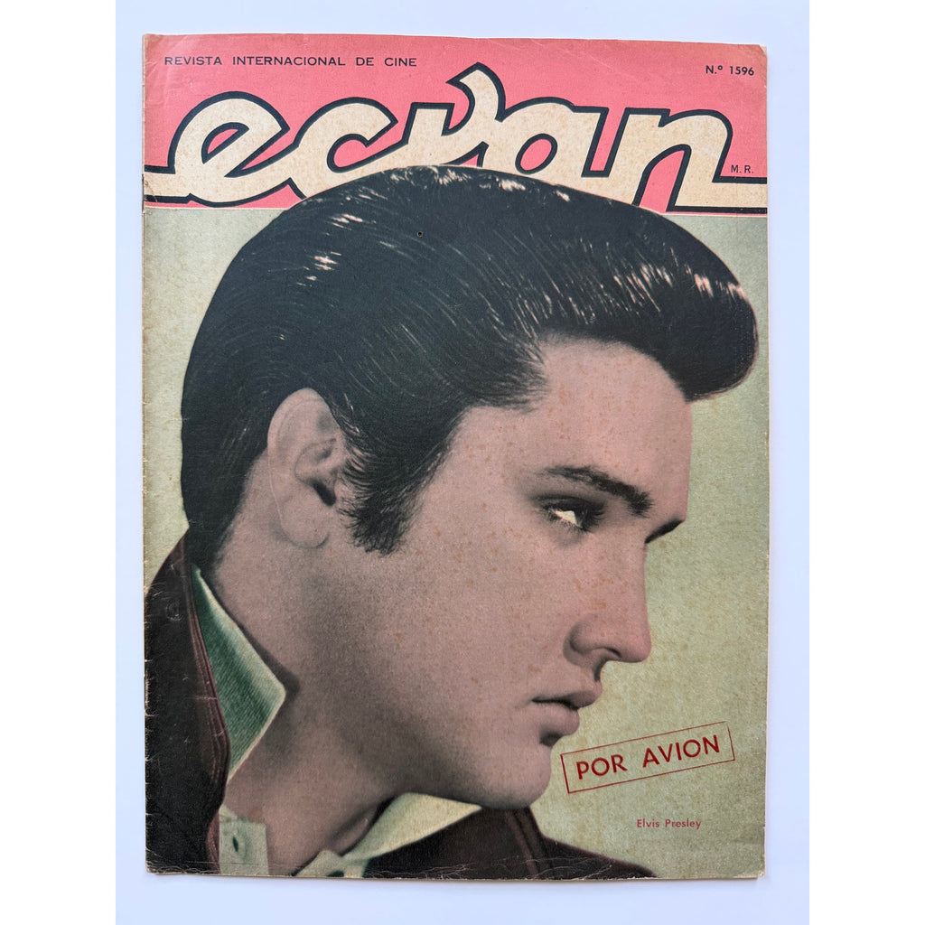 RARE Chile Ecran 1957 Elvis Presley Magazine Graceland Hollywood TCB, The King, Jailhouse Rock, King Creole, Love Me Tender, Hound Dog