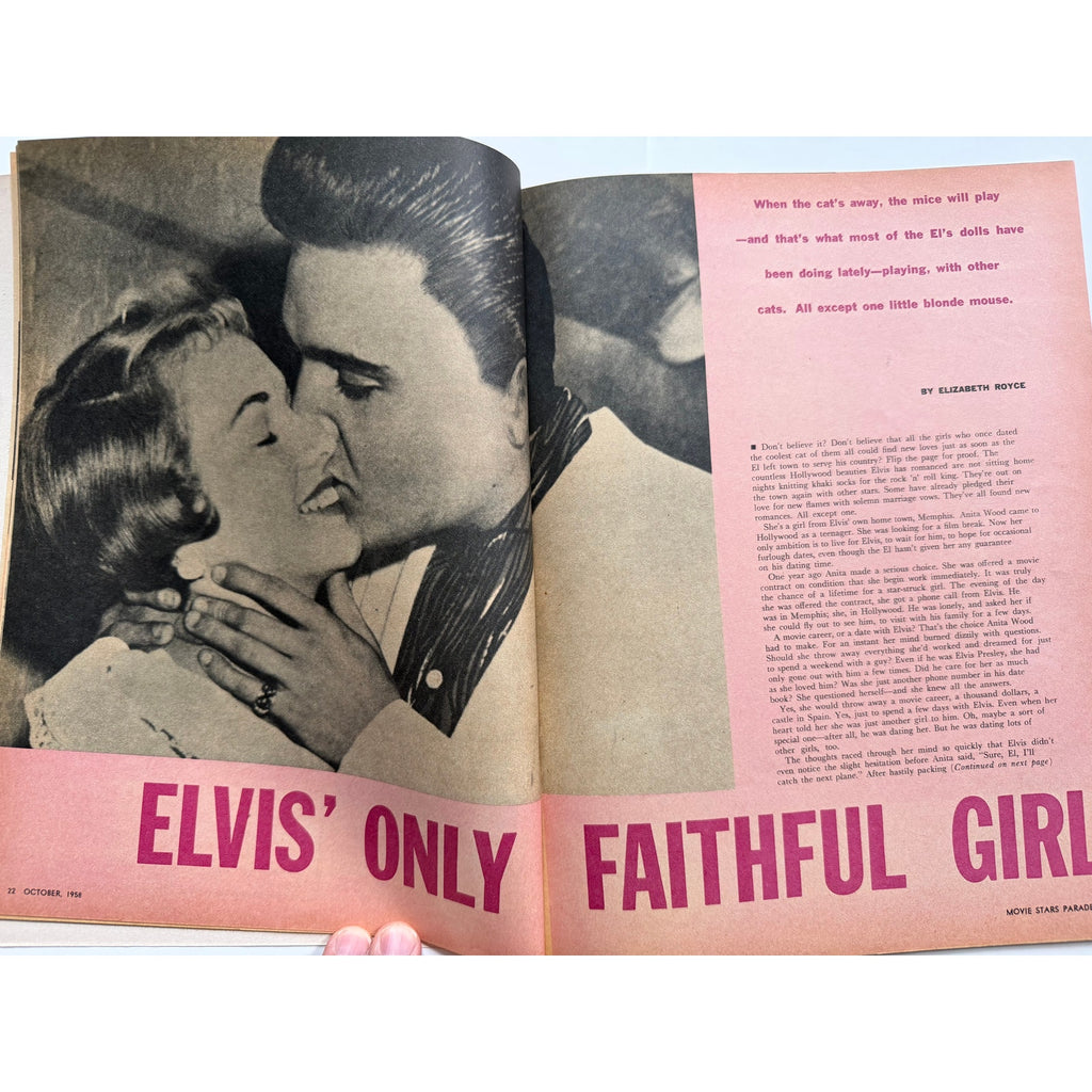 RARE Movie Stars 1958 Elvis Presley Magazine Loving You Graceland Hollywood TCB, Jailhouse Rock, Rockabilly, Hound Dog, King of Rock