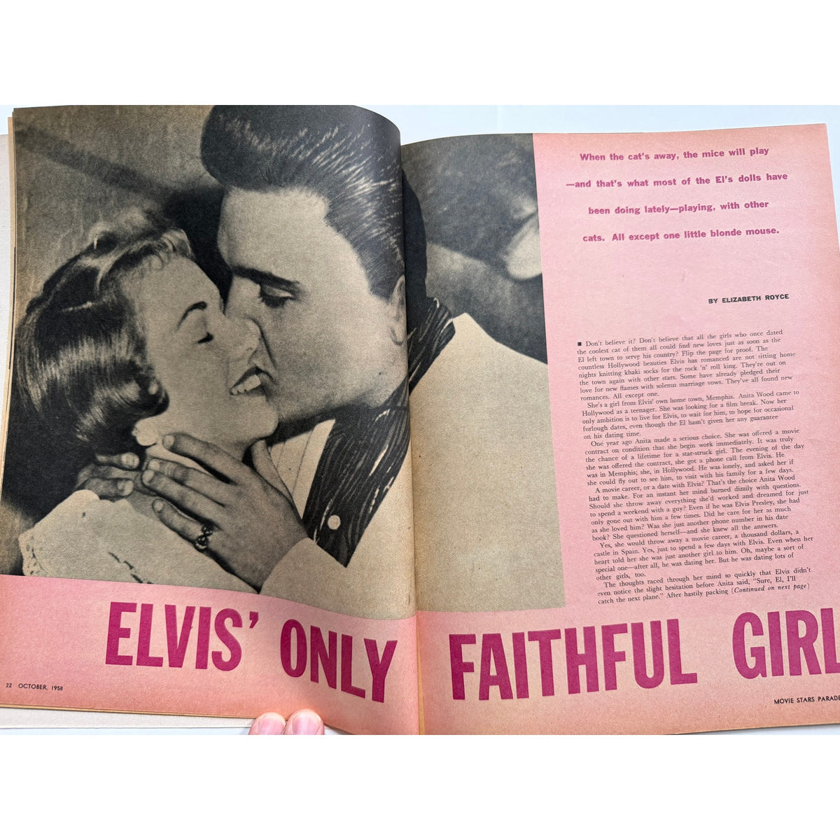 RARE Movie Stars 1958 Elvis Presley Magazine Loving You Graceland Hollywood TCB, Jailhouse Rock, Rockabilly, Hound Dog, King of Rock