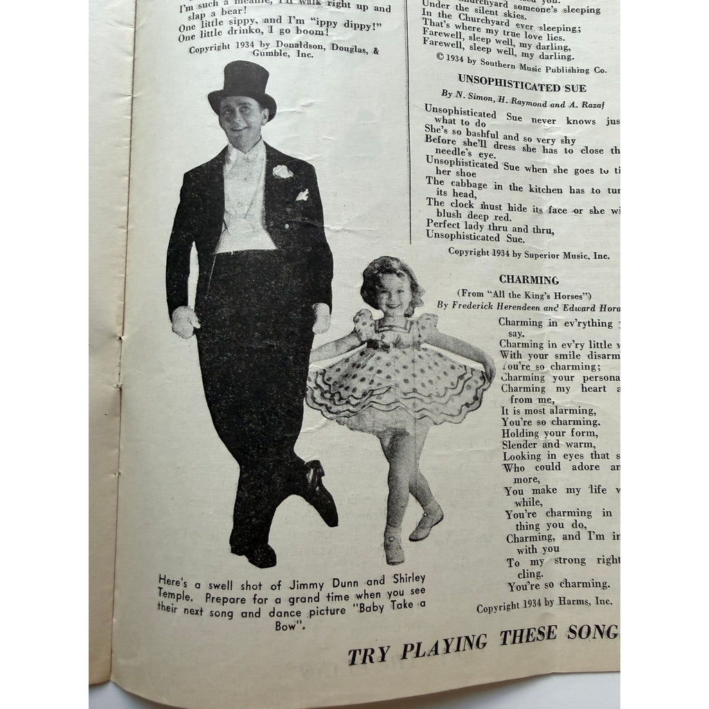 Song Hit Folio 1934 Mae West Magazine My Little Chickadee Klondike Annie