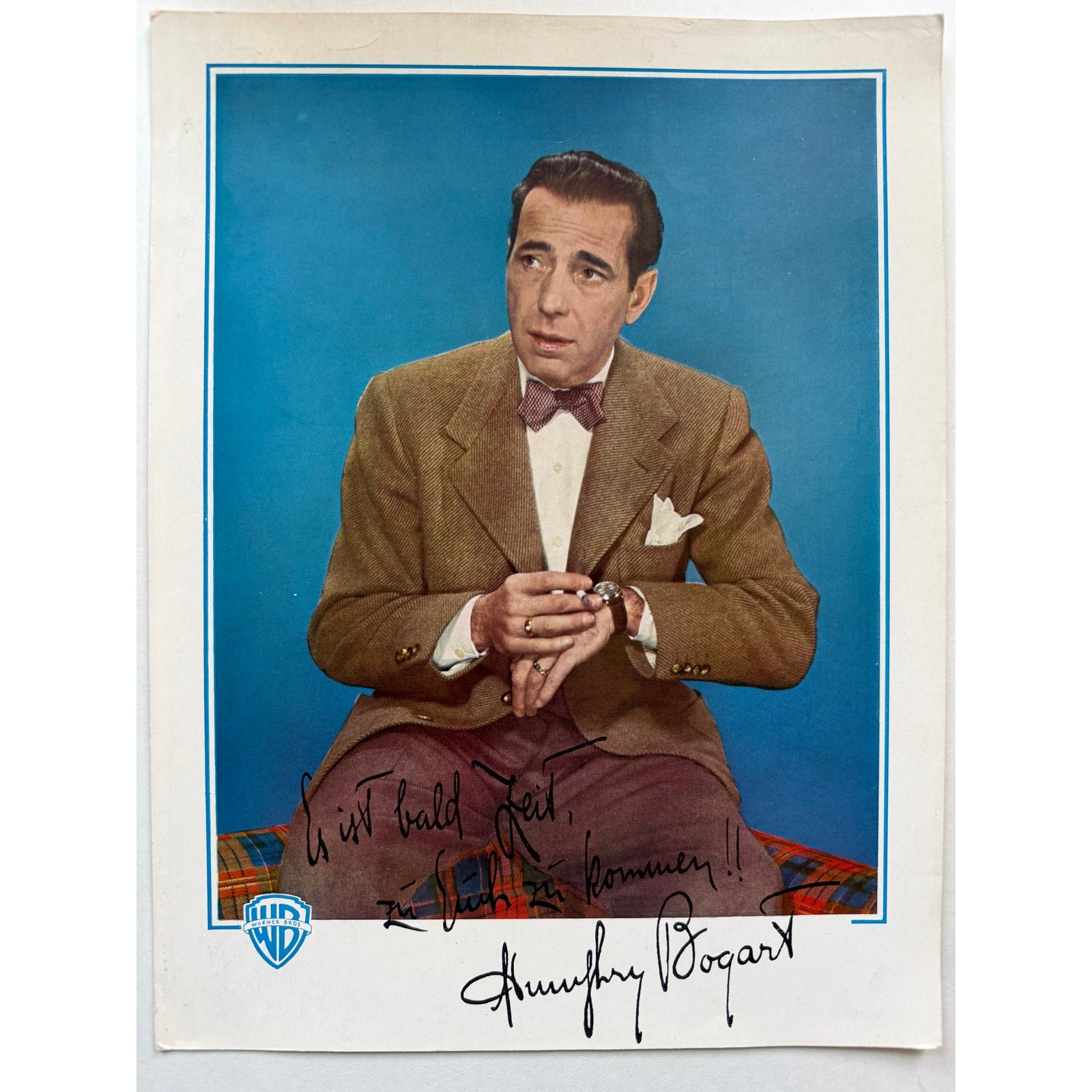 RARE 1949 Humphrey Bogart Photo / Poster German Warner Brothers Promotional Casablanca Maltese Falcon Treasure Sierra Madre Petrified Forest