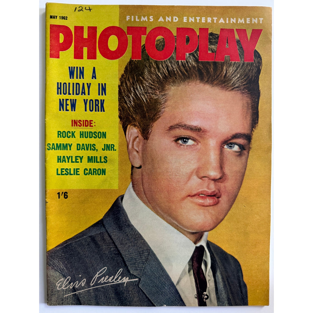 RARE UK 1962 Photoplay Elvis Presley Magazine, The King, Graceland, Hollywood TCB, Kid Galahad, Jailhouse Rock, King Creole, Rockabilly
