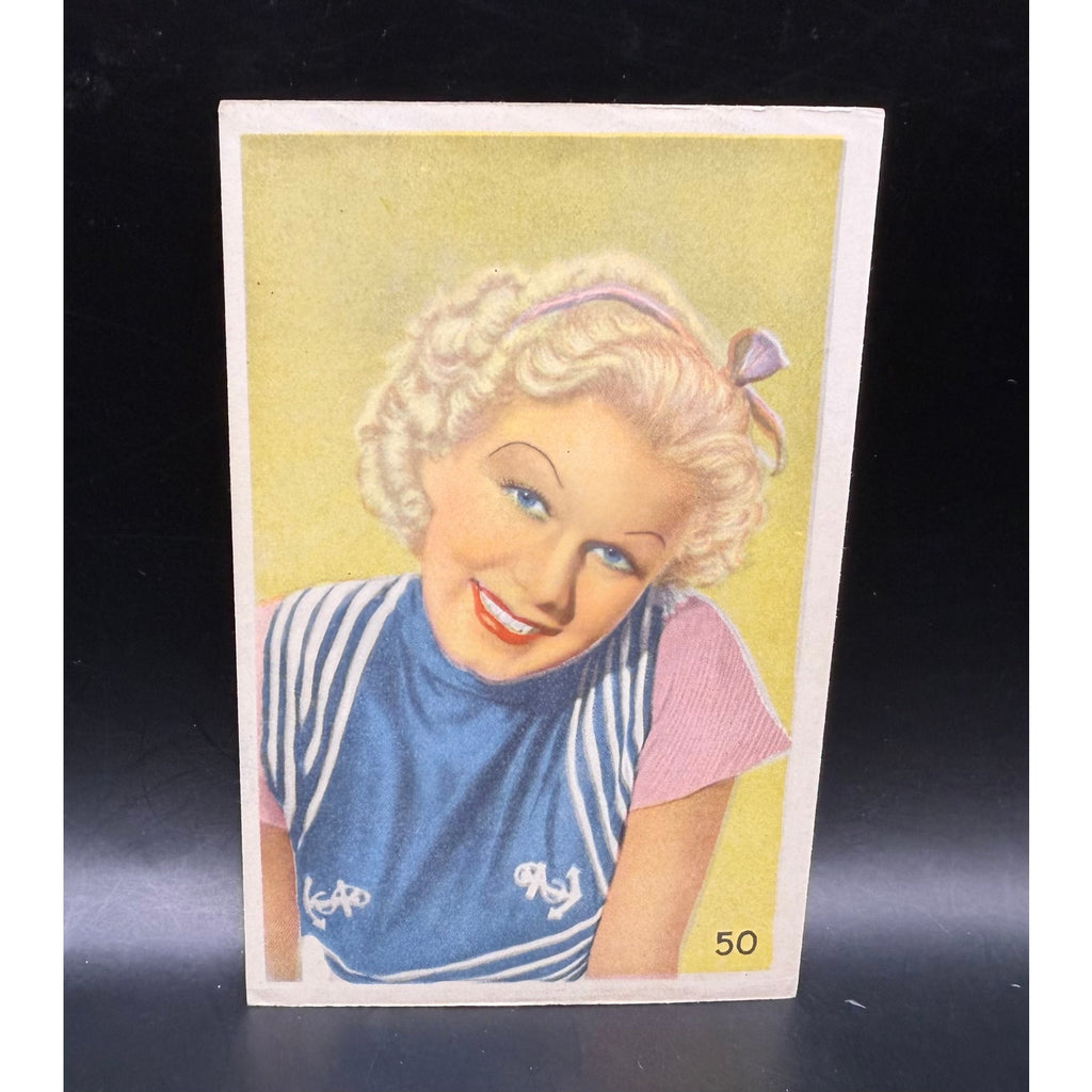 RARE Oversized 1937 Allers Jean Harlow Card Platinum Blonde, Saratoga, Red Dust, Personal Property, Public Enemy, Wife Vs. Secretary
