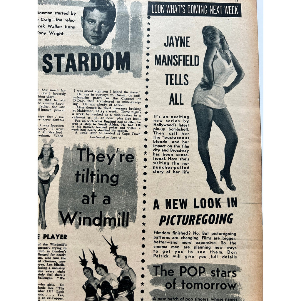 Amazing 1956 Marilyn Monroe Magazine UK Picturegoer Norma Jean Pinup Playboy, Some Like It Hot
