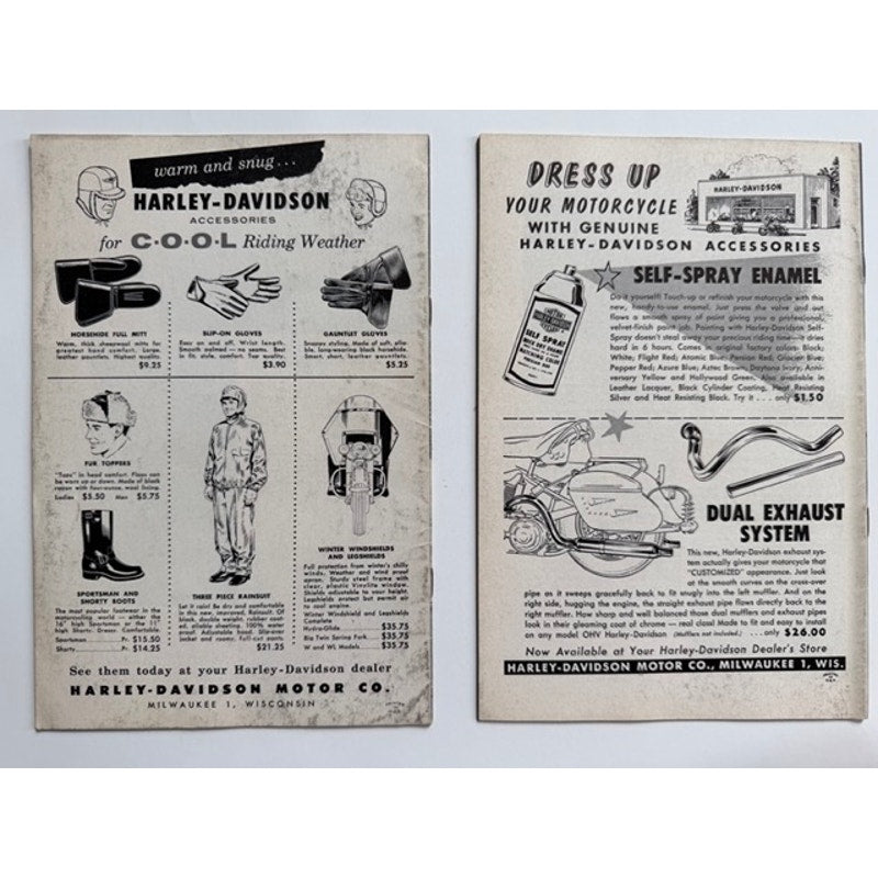2 Rare 1956 The Enthusiast Motorcycle Magazines Jan & Feb Harley Davidson Motorcycles