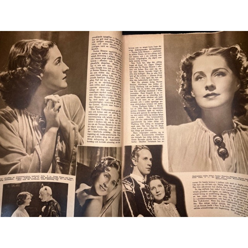 1936 Gary Cooper Magazine Film Journalen Marco Polo, Pride of the Yankees, The Texan, A Farewell to Arms, Wings, Mr. Deeds