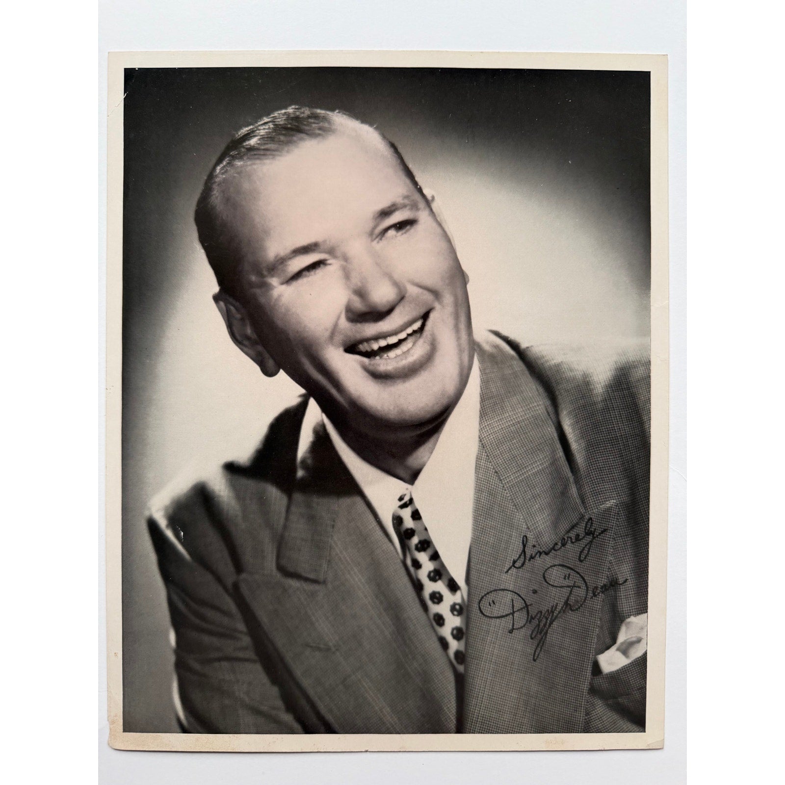 1940s Dizzy Dean Show Photo St. Louis Cardinals, Gashouse Gang, HOF Chicago Cubs