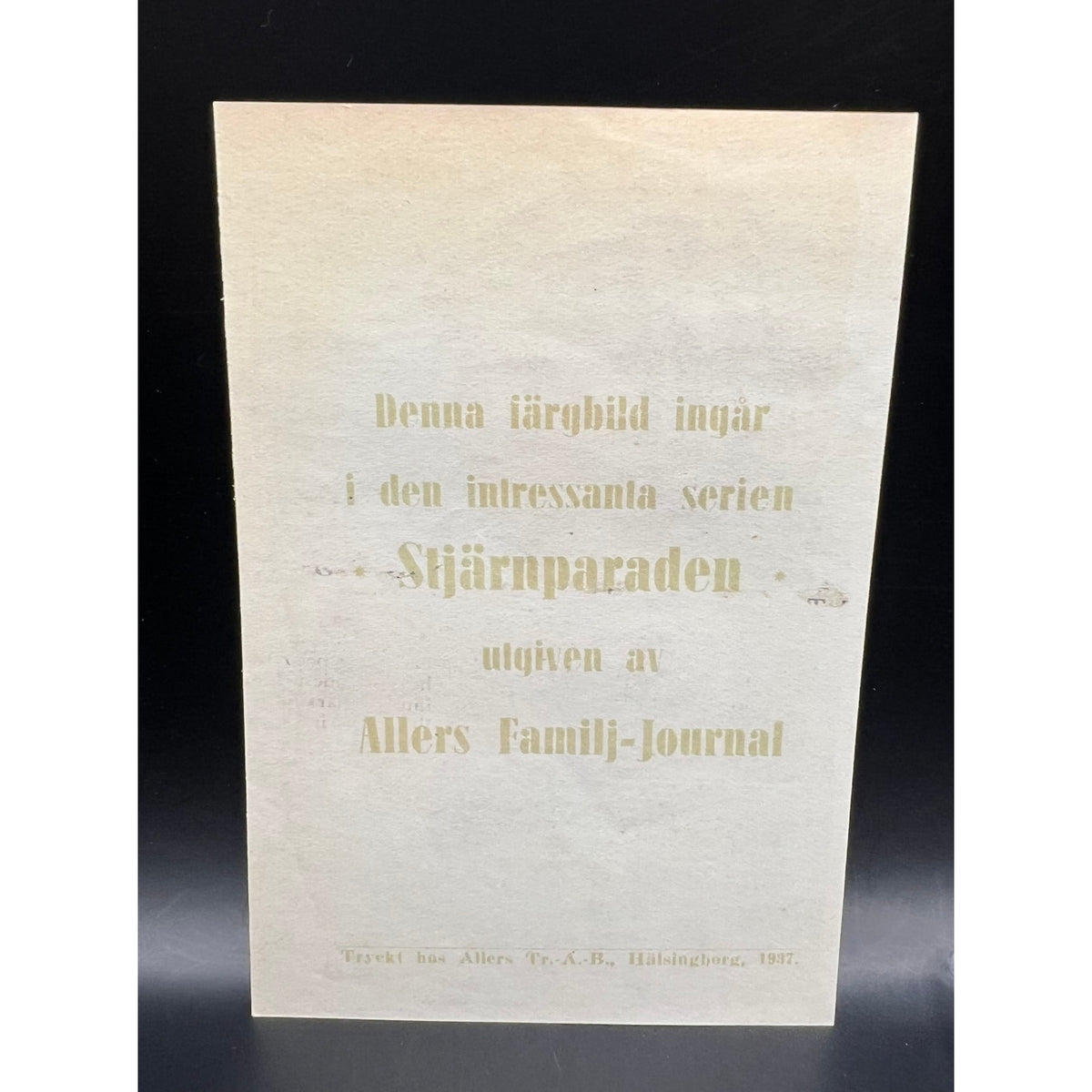 RARE 1937 Allers Familj-Journal Stjarnparaden Shirley Temple Heidi, Curly Top, The Little Princess, The Little Colonel, Fort Apache
