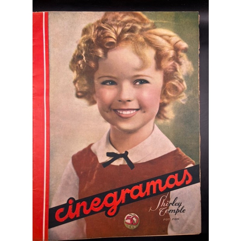 Rare Color Spanish 1936 Shirley Temple Magazine Oversized, Heidi, Little Princess, Little Colonel, Curly Top, Shirley Temple Black