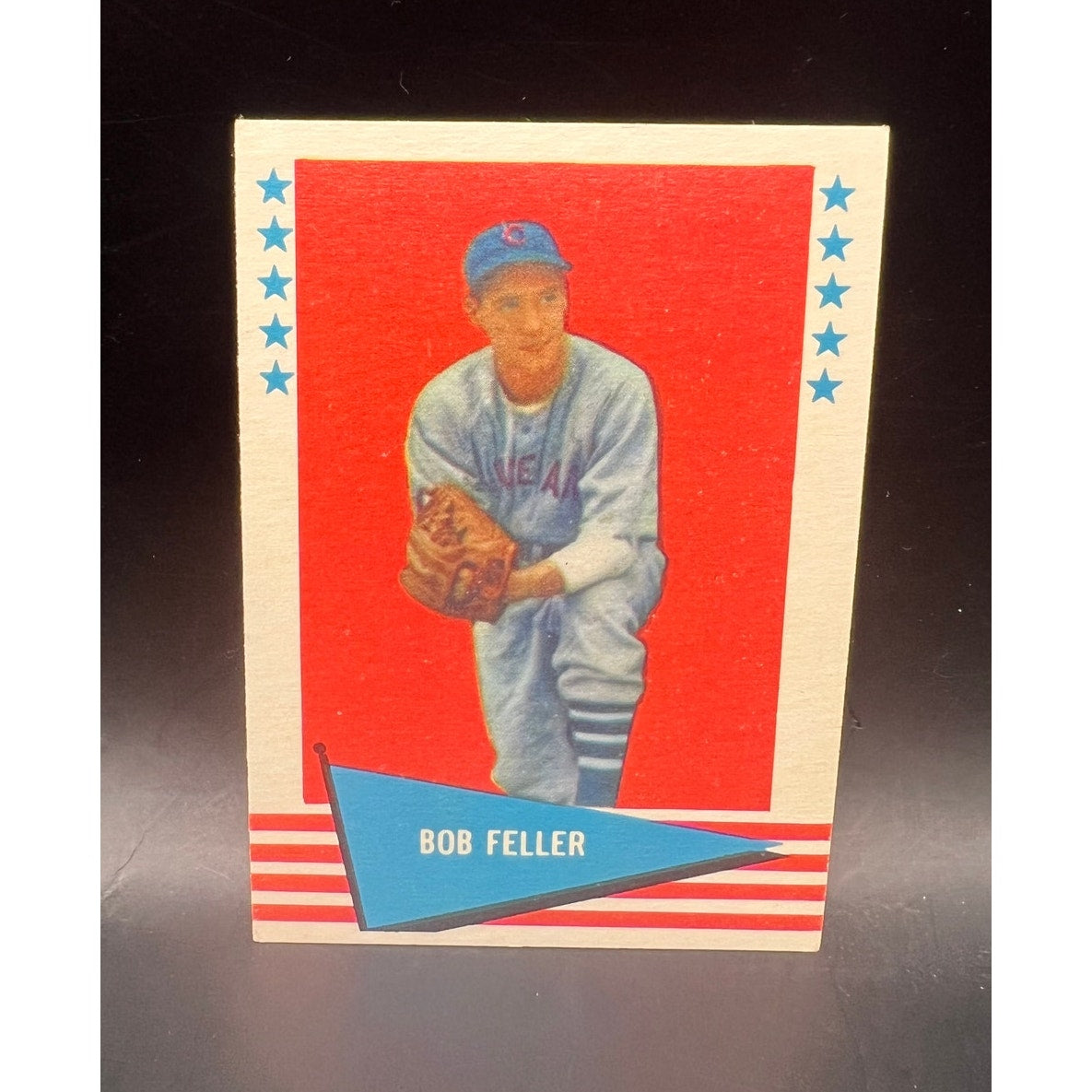 1961 Fleer Baseball Greats Bob Feller Cleveland Guardians Baseball Card MLB HOF