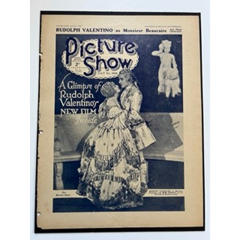 3 Rare UK 1920s Rudolph Valentino Picture Show Magazine Covers Son of the Sheik