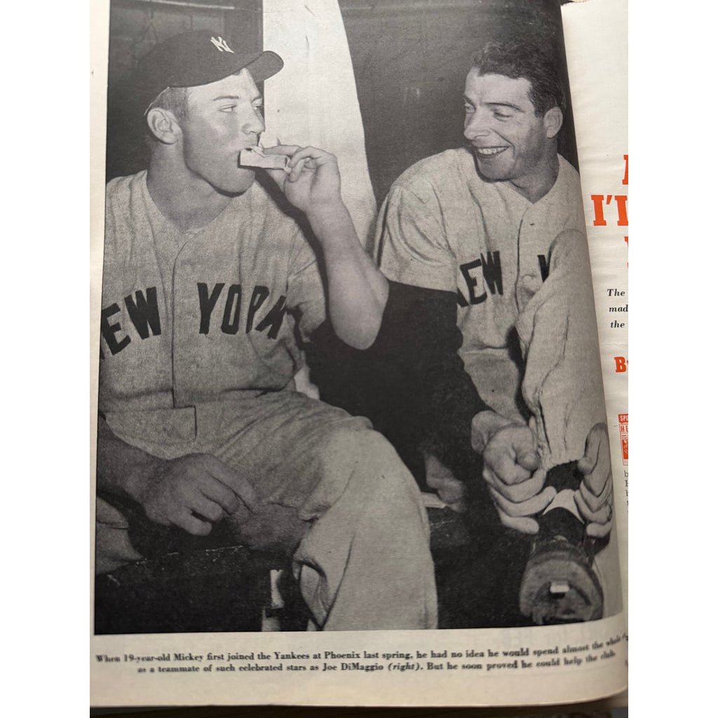 3 - 1951-53 Sport Magazines Mickey Mantle, Jackie Robinson, Ted Williams, Rocky Marciano, Basketball, Football, Chicago Bears, Baseball