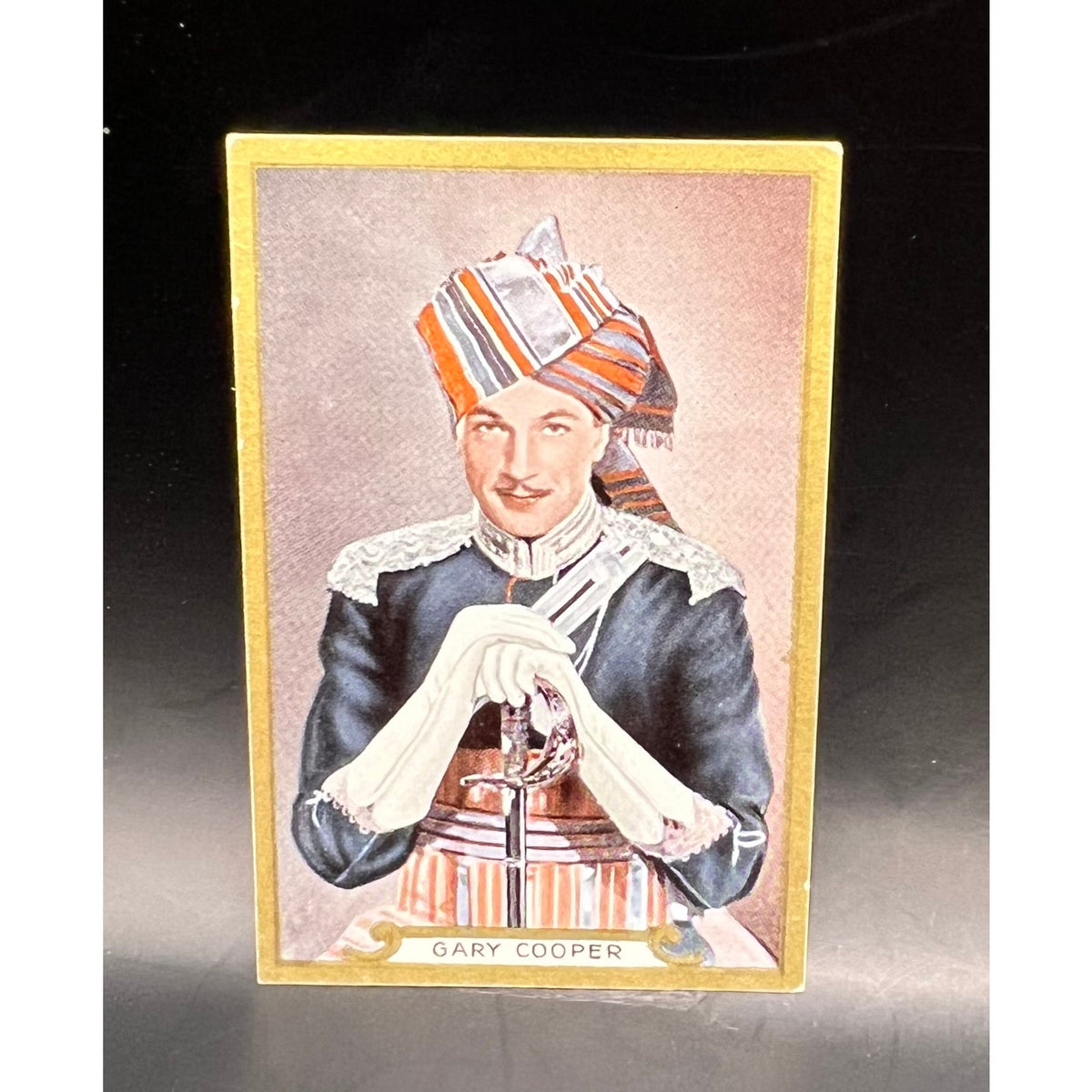 RARE 1935 Gold Dollar Filmbilder Gary Cooper Card Marco Polo, Pride of the Yankees, High Noon, A Farewell to Arms, Sergeant York