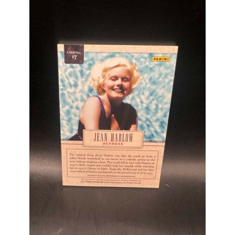 2013 Panini Golden Age Jean Harlow Relic Swatch Dinner at Eight, Public Enemy, Red Headed Woman, Platinum Blonde, Hollywood