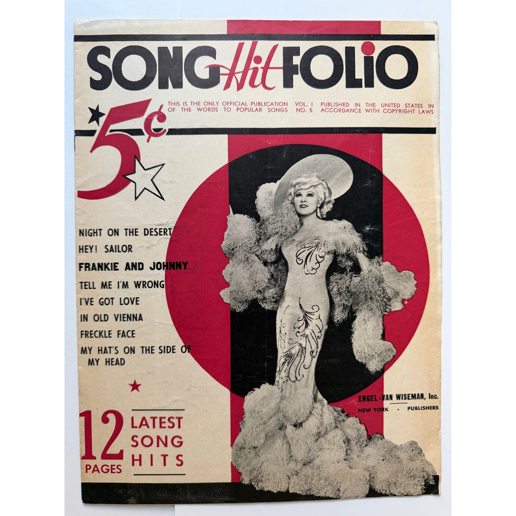 Song Hit Folio 1934 Mae West Magazine My Little Chickadee Klondike Annie