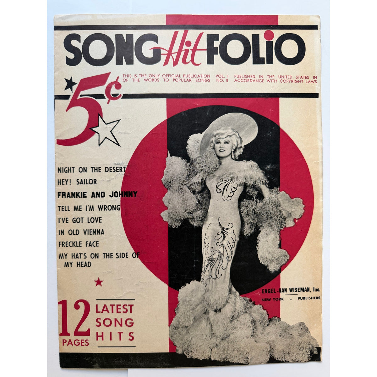 Song Hit Folio 1934 Mae West Magazine My Little Chickadee Klondike Annie