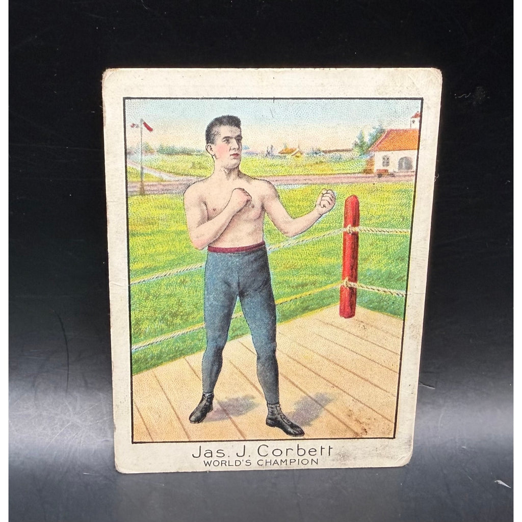 1910 T220 Champions Mecca James Corbett Boxing Card Gentleman Jim World Champion