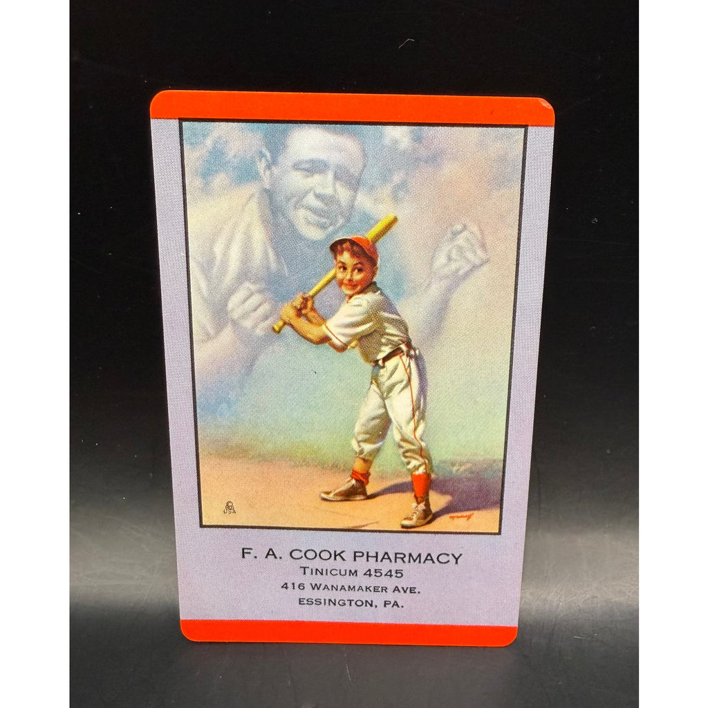 1953 Brown & Bigelow Babe Ruth Playing Card 7 Hearts, Sultan of Swat, New York Yankees, Bambino, Murders Row, Yanks, Baseball HOF X