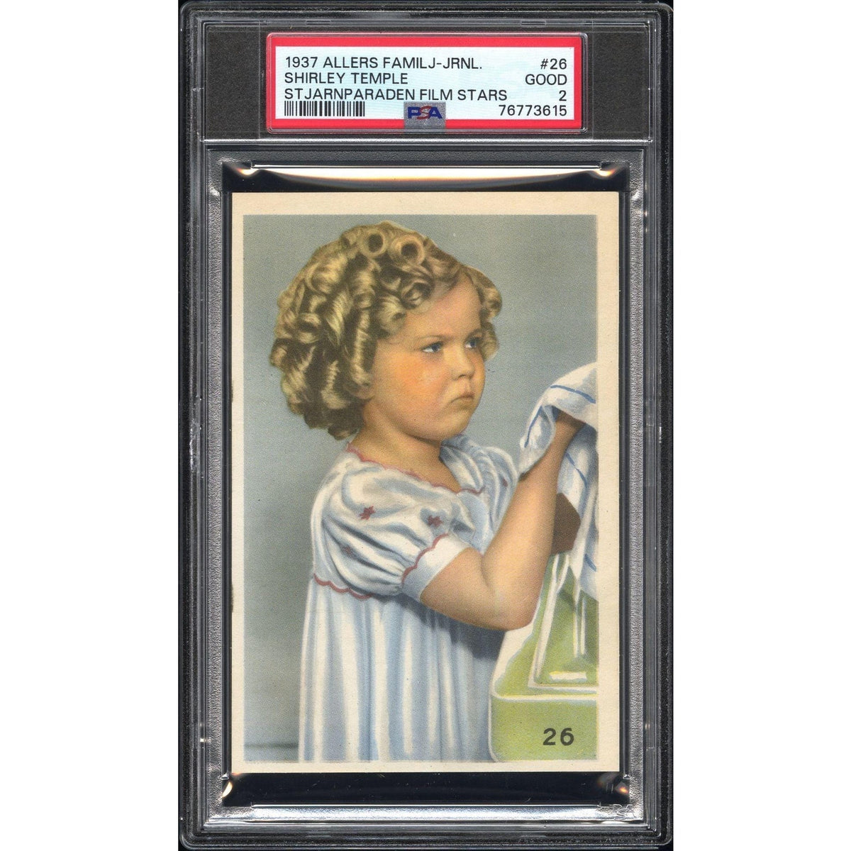 1937 Allers Familj-Journal Stjarnparaden Shirley Temple PSA 2 Highest Grade Hollywood Heidi, The Little Princess, Curly Top, Little Colonel