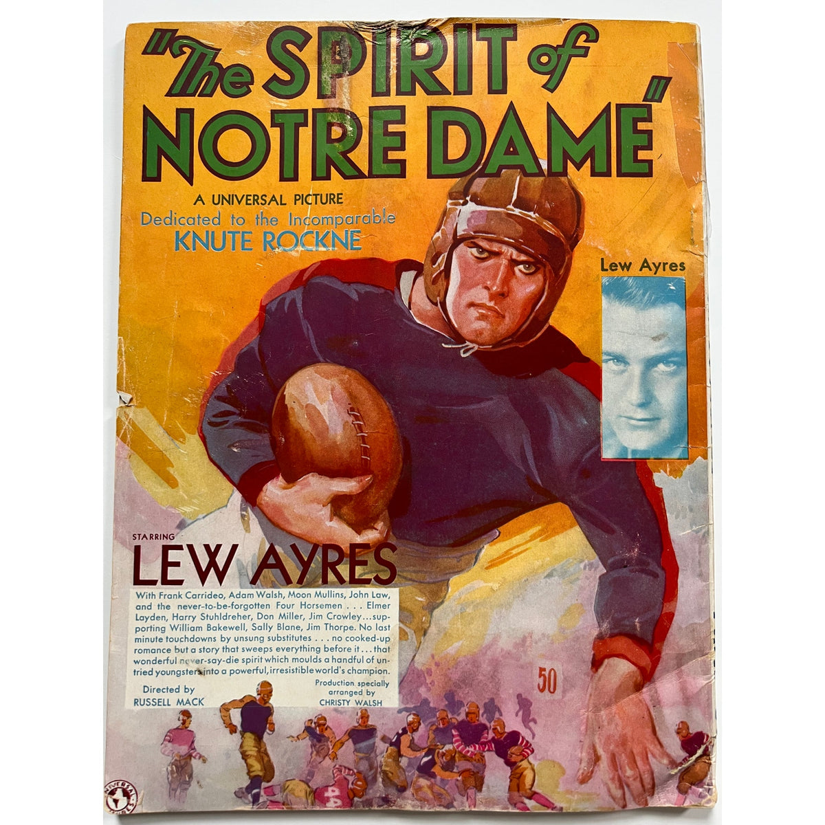 Original 1931 Knute Rockne on Football Magazine Notre Dame, Fighting Irish, College Football
