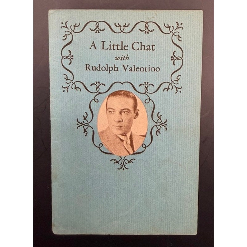 Super Rare 1924 A Little Chat with Rudolph Valentino Booklet Monsieur Beaucaire, The Sheik, Blood and Sand, Four Horsemen of the Apocalypse
