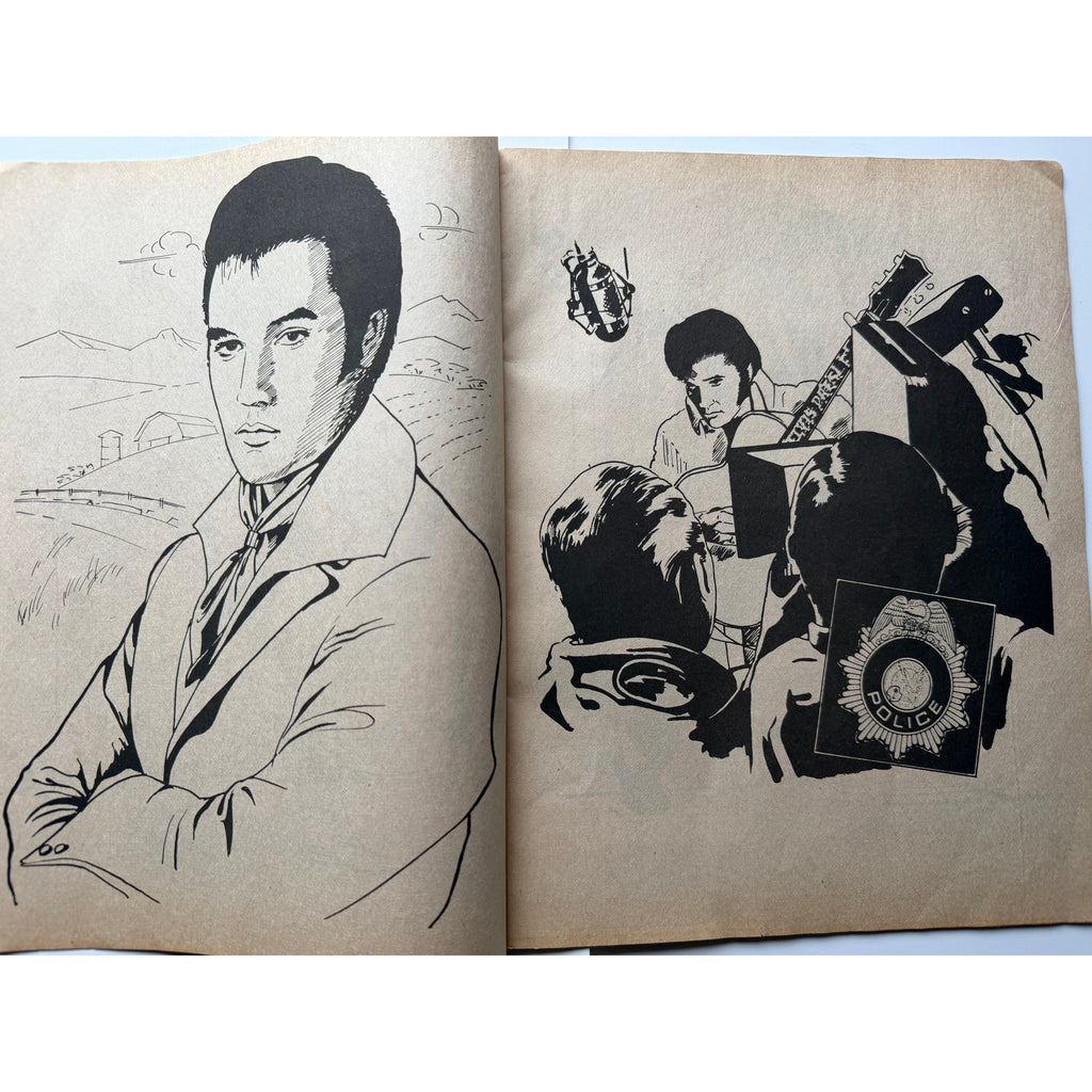 Scare 1978 Elvis Presley Coloring Book Thurston Moore Graceland, The King, TCB, King Creole, Jailhouse Rock, Suspicious Minds, Rockabilly