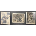 3 Rare 1920's Spanish Rudolph Valentino Tobacco Cards Cigarette Cards Strip Cards The Sainted Devil, The Sheik, Blood and Sand, Cobra