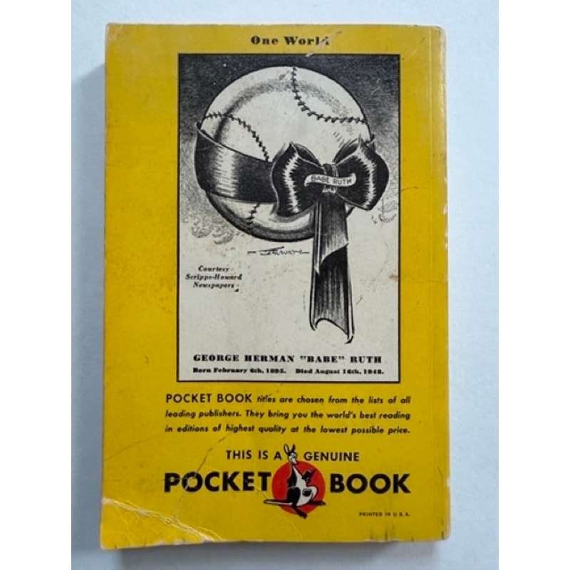 1948 The Babe Ruth Story Book Bob Considine Bambino Sultan of Swat New York Yankees, Boston Red Sox, Brooklyn Dodgers, Boston Braves