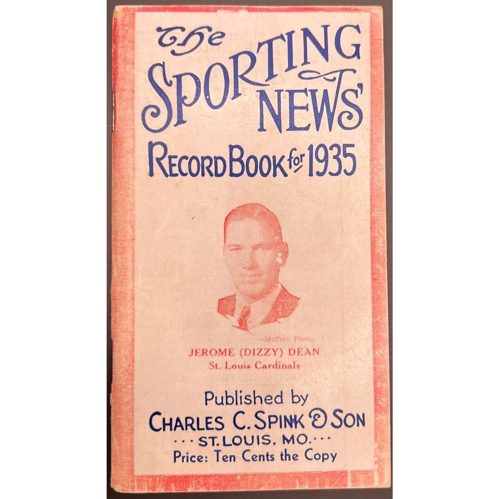 1935 Sporting News Record Book Dizzy Dean Lou Gehrig St. Louis Cardinals New York Yankees Baseball Magazine