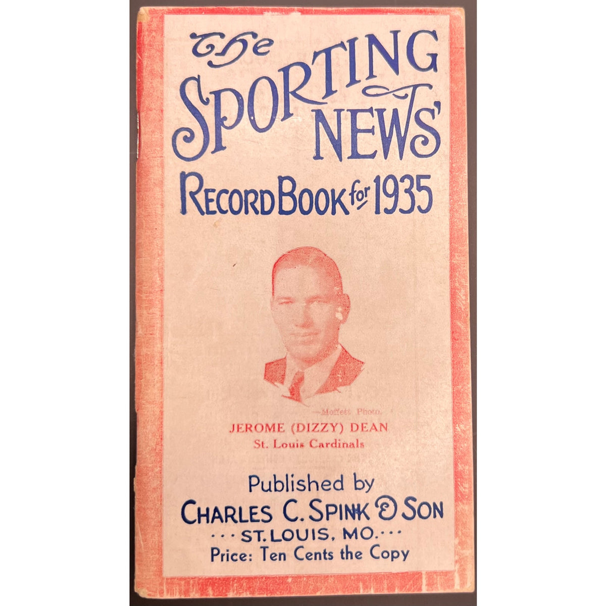 1935 Sporting News Record Book Dizzy Dean Lou Gehrig St. Louis Cardinals New York Yankees Baseball Magazine