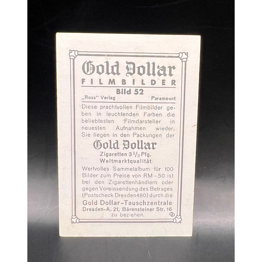 RARE 1935 Gold Dollar Filmbilder Gary Cooper Card Marco Polo, Pride of the Yankees, High Noon, A Farewell to Arms, Sergeant York