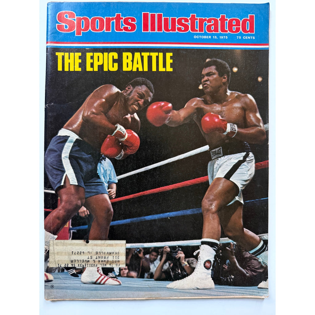 1975 Sports Illustrated Muhammad Ali Magazine Joe Frazier, Heavyweight Champion of the World, Thrilla in Manila