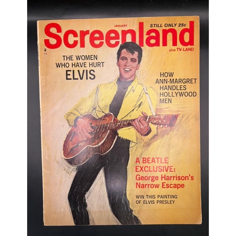 RARE 1965 Elvis Presley Magazine Screenland Graceland, Hollywood, Viva Las Vegas, Rockabilly, Jailhouse Rock, Suspicious Minds Kentucky Rain