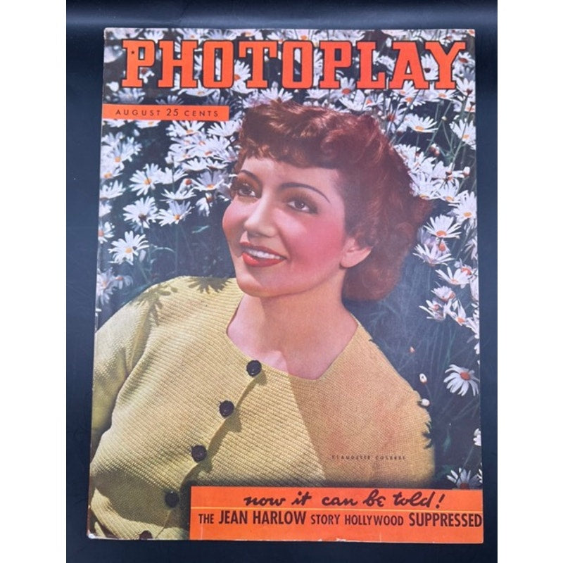 1937 Photoplay Claudette Colbert Magazine Hollywood Jean Harlow Clark Gable