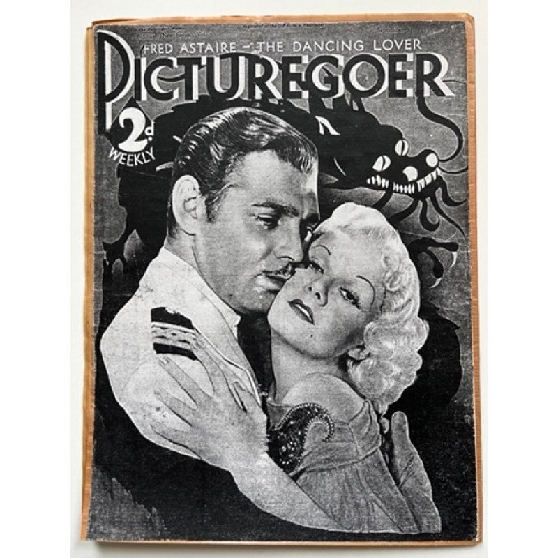 RARE UK 1935 Picturegoer Clark Gable Jean Harlow Magazine China Seas, Hollywood, Red Dust, Saratoga