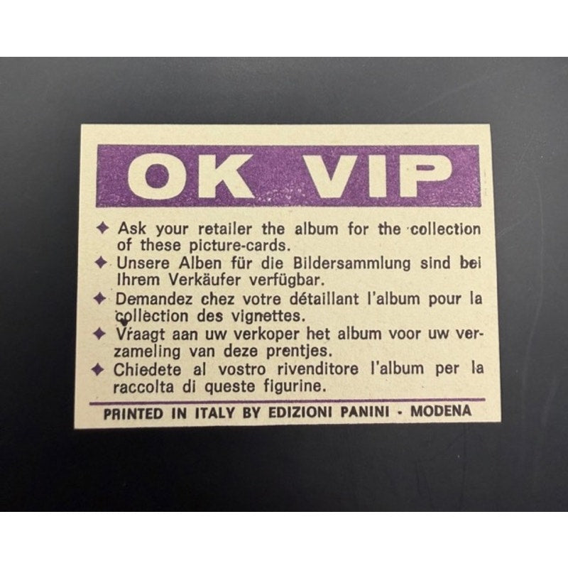 1973 Panini OK VIP Rudolph Valentino Card Four Horsemen of the Apocalypse, Cobra, The Sheik, Blood and Sand, Sainted Devil, Beyond the Rocks