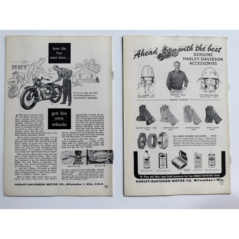 2 Rare 1956 The Enthusiast Motorcycle Magazines Mar & Apr Harley Davidson Cycle