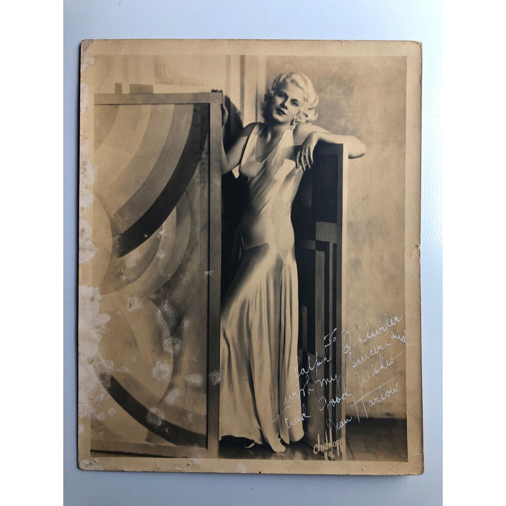 Exquisite Authentic Jean Harlow Signed Autographed 8x10 Photo, Mama Jean, Platinum Blonde, Dinner at Eight, Public Enemy, Hollywood