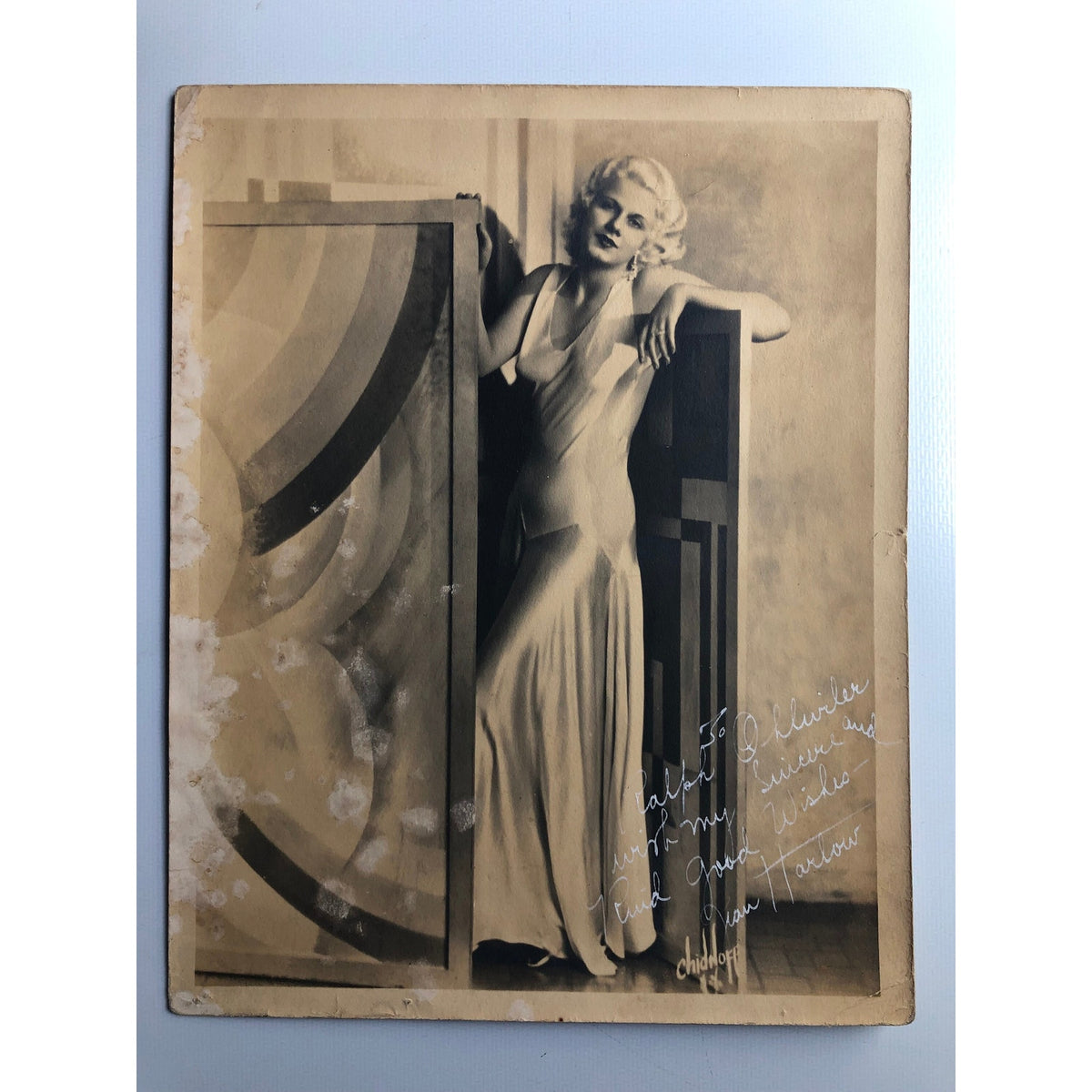Exquisite Authentic Jean Harlow Signed Autographed 8x10 Photo, Mama Jean, Platinum Blonde, Dinner at Eight, Public Enemy, Hollywood