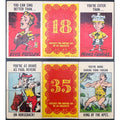 Two 1966 Comic Book Foldees Elvis Presley, Charlie Chaplin, Prince Charles, King Charles, Tarzan, Johnny Weissmuller