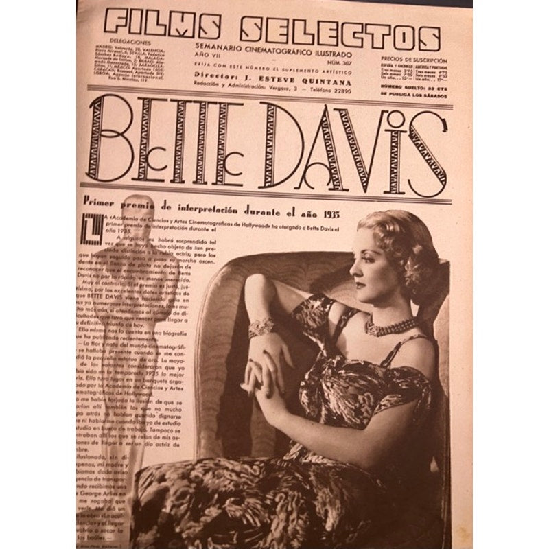 RARE Spanish 1936 Clark Gable Loy Jean Harlow Magazine Wife Vs. Secretary Disney, Cagney