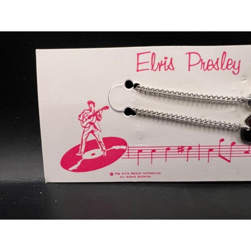 1956 Elvis Presley Dog Tag Anklet Still on Display Card, EPE Graceland, Rockabilly, Hound Dog, Jailhouse Rock, The King, Rock n Roll