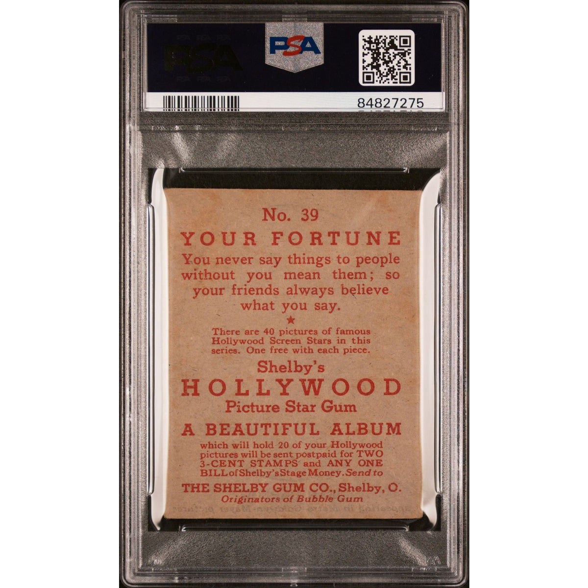 RARE 1937 R68 Shelby Gum Jean Harlow PSA Platinum Blonde, Dinner at Eight, Saratoga, Public Enemy, Hold That Man