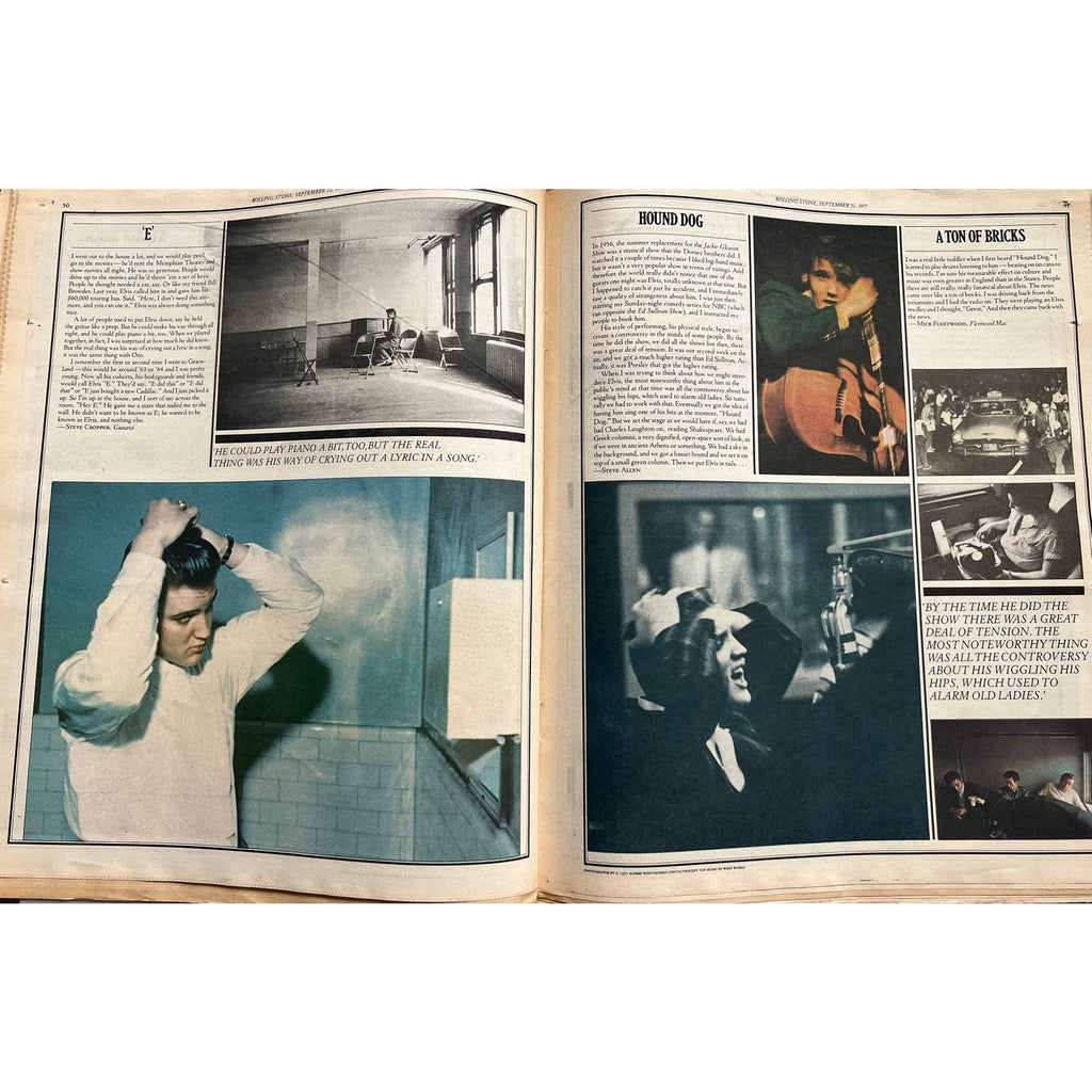 1977 Rolling Stone Elvis Presley Magazine Memorial Graceland, TCB, The King, Rockabilly, Jailhouse Rock, King Creole, Suspicious Minds
