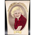 Gorgeous Cameo Hand Colored Jean Harlow Real Photo Postcard London KC34 Platinum Blonde, Dinner at Eight, Public Enemy