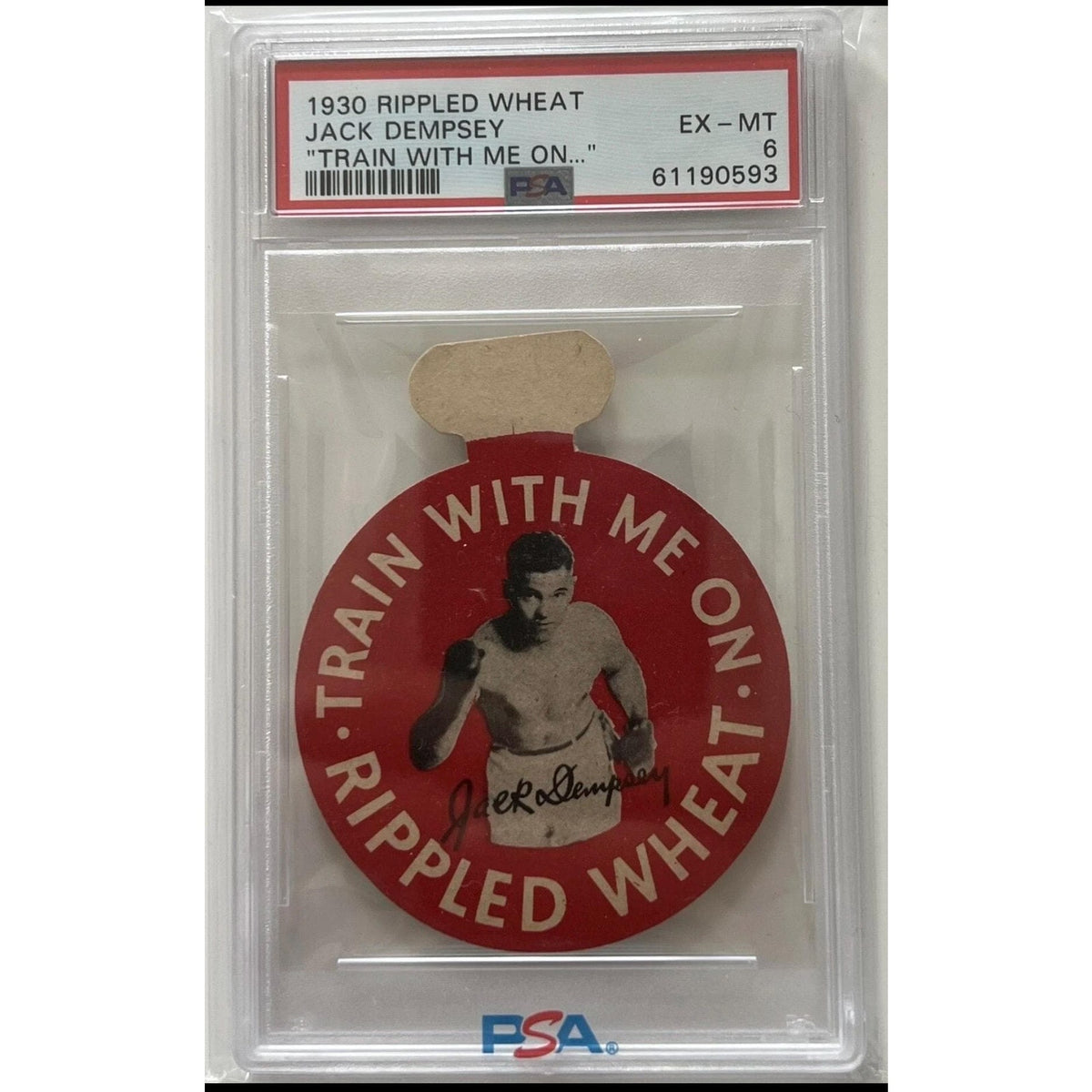 RARE 1930 Rippled Wheat Jack Dempsey PSA 6 Boxing Heavyweight Champion Champ Manassa Mauler Fighter Boxer Tuney Willardworld Champ