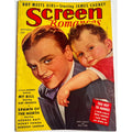 Original Sept 1938 Screen Romances James Cagney Magazine cover. Clark Gable, Hedy Lamarr, Edward G. Robinson, Jean Harlow Ty Power Hollywood