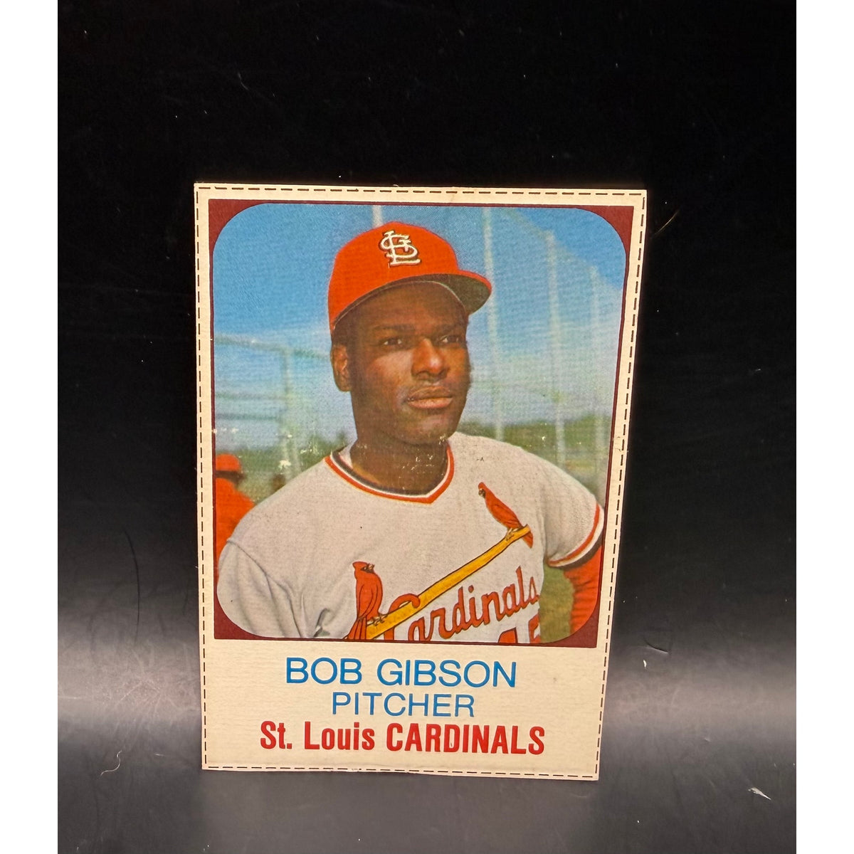 1975 Hostess Bob Gibson Baseball Card St. Louis Cardinals, Gibby, HOF, SHARP, Cy Young, World Series Champion, Rochester