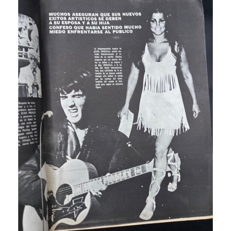 RARE Mexican 1969 Pop Elvis Presley Magazine, King, Rockabilly, Jailhouse Rock, TCB, Flaming Star, Las Vegas, Graceland